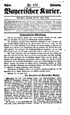 Bayerischer Kurier Samstag 25. Juni 1864