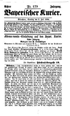 Bayerischer Kurier Samstag 2. Juli 1864