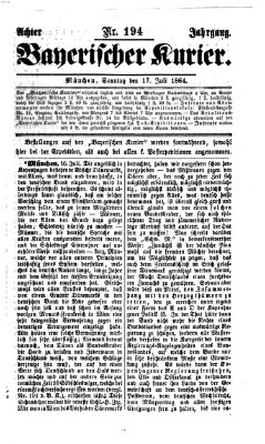 Bayerischer Kurier Sonntag 17. Juli 1864