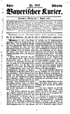 Bayerischer Kurier Montag 1. August 1864