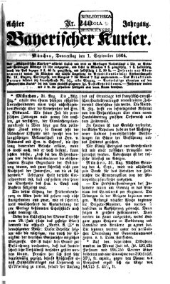 Bayerischer Kurier Donnerstag 1. September 1864