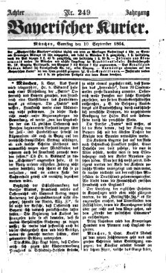 Bayerischer Kurier Samstag 10. September 1864