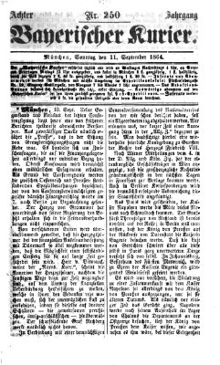 Bayerischer Kurier Sonntag 11. September 1864