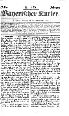 Bayerischer Kurier Freitag 16. September 1864