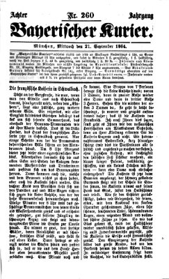 Bayerischer Kurier Mittwoch 21. September 1864