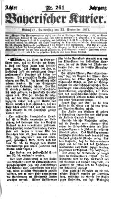 Bayerischer Kurier Donnerstag 22. September 1864