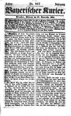 Bayerischer Kurier Mittwoch 28. September 1864