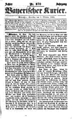 Bayerischer Kurier Samstag 1. Oktober 1864