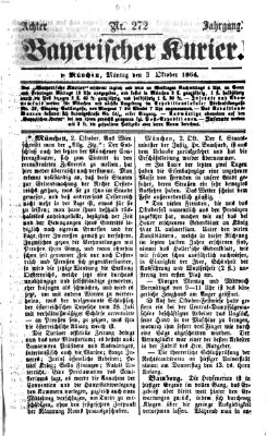 Bayerischer Kurier Montag 3. Oktober 1864