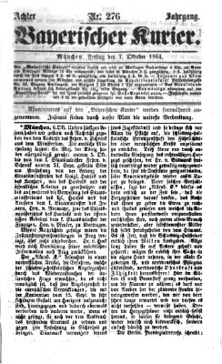 Bayerischer Kurier Freitag 7. Oktober 1864