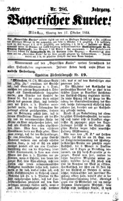 Bayerischer Kurier Montag 17. Oktober 1864