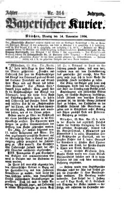 Bayerischer Kurier Montag 14. November 1864