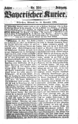 Bayerischer Kurier Mittwoch 16. November 1864