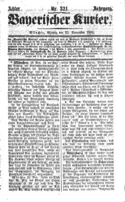 Bayerischer Kurier Montag 21. November 1864