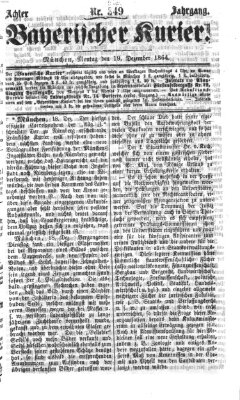 Bayerischer Kurier Montag 19. Dezember 1864