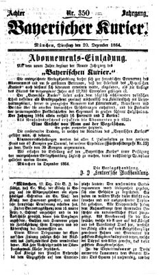 Bayerischer Kurier Dienstag 20. Dezember 1864