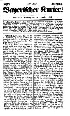 Bayerischer Kurier Mittwoch 28. Dezember 1864