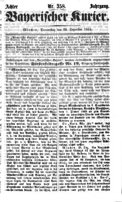 Bayerischer Kurier Donnerstag 29. Dezember 1864