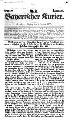 Bayerischer Kurier Dienstag 3. Januar 1865