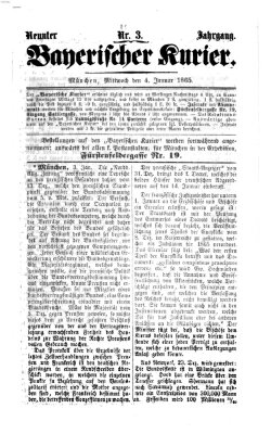 Bayerischer Kurier Mittwoch 4. Januar 1865