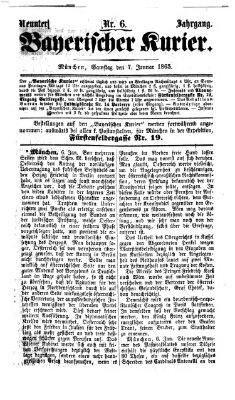 Bayerischer Kurier Samstag 7. Januar 1865