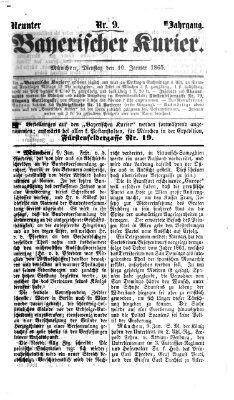 Bayerischer Kurier Dienstag 10. Januar 1865