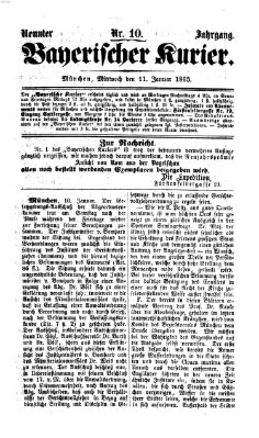 Bayerischer Kurier Mittwoch 11. Januar 1865