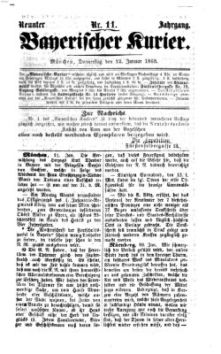 Bayerischer Kurier Donnerstag 12. Januar 1865