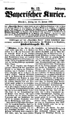 Bayerischer Kurier Freitag 13. Januar 1865