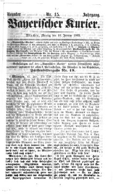 Bayerischer Kurier Montag 16. Januar 1865