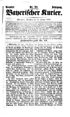 Bayerischer Kurier Samstag 21. Januar 1865