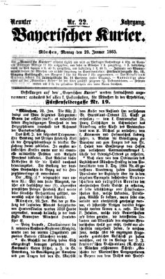 Bayerischer Kurier Montag 23. Januar 1865