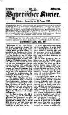 Bayerischer Kurier Donnerstag 26. Januar 1865