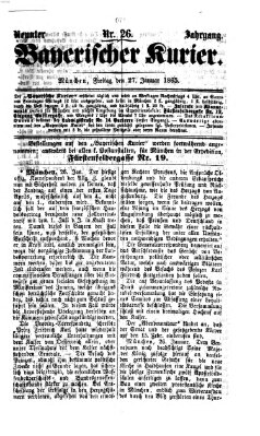 Bayerischer Kurier Freitag 27. Januar 1865