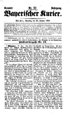 Bayerischer Kurier Samstag 28. Januar 1865