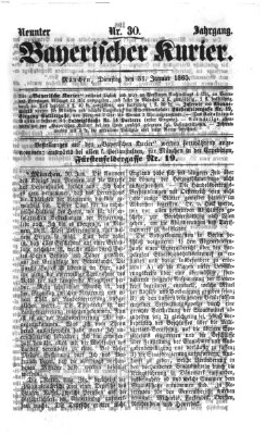 Bayerischer Kurier Dienstag 31. Januar 1865