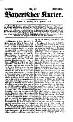 Bayerischer Kurier Montag 6. Februar 1865