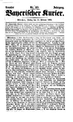 Bayerischer Kurier Freitag 10. Februar 1865