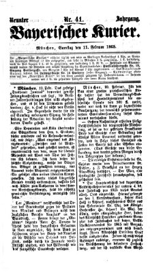 Bayerischer Kurier Samstag 11. Februar 1865