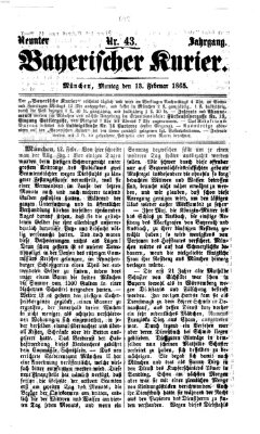 Bayerischer Kurier Montag 13. Februar 1865