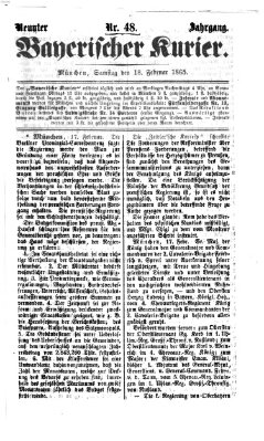 Bayerischer Kurier Samstag 18. Februar 1865