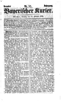 Bayerischer Kurier Dienstag 21. Februar 1865