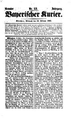 Bayerischer Kurier Mittwoch 22. Februar 1865