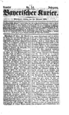 Bayerischer Kurier Freitag 24. Februar 1865