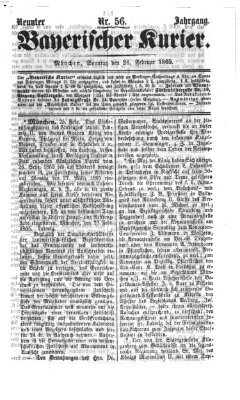 Bayerischer Kurier Sonntag 26. Februar 1865