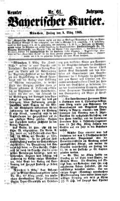 Bayerischer Kurier Freitag 3. März 1865