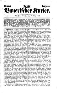 Bayerischer Kurier Dienstag 7. März 1865