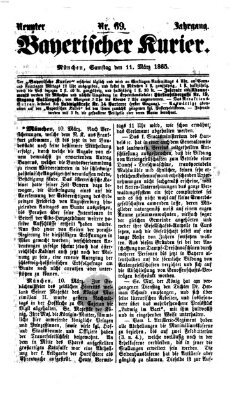 Bayerischer Kurier Samstag 11. März 1865