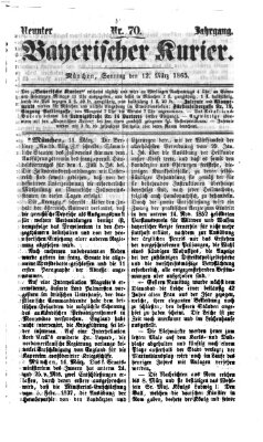 Bayerischer Kurier Sonntag 12. März 1865