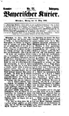 Bayerischer Kurier Montag 13. März 1865